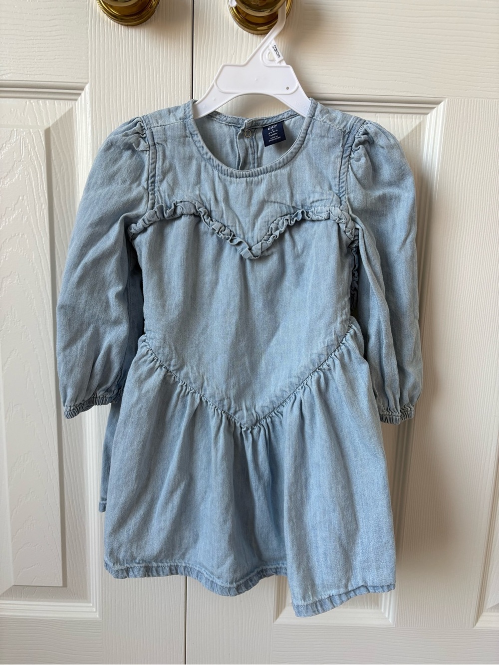 Gap Toddler Denim Ruffle Heart Dress